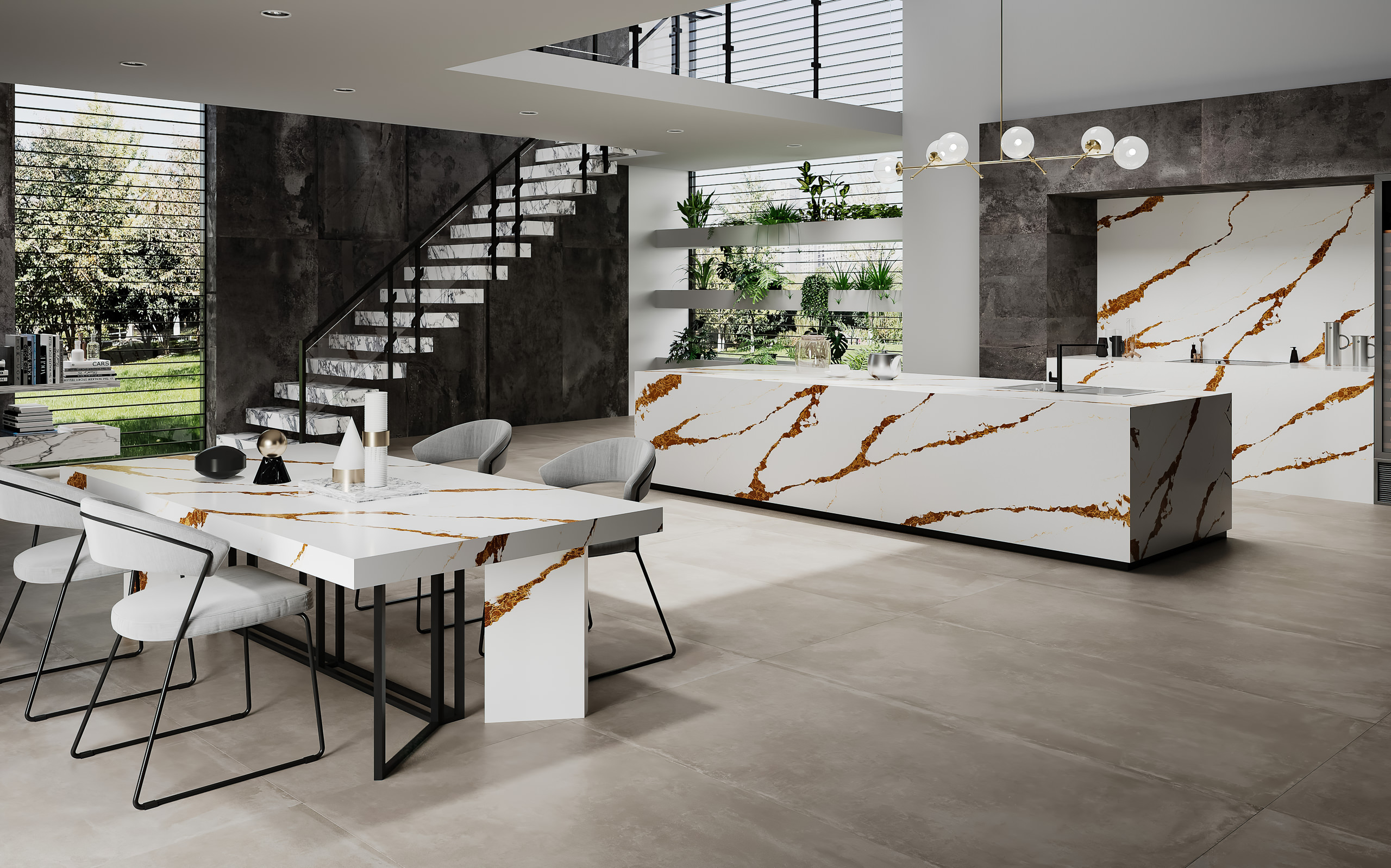 Glitter Lava kitchen london by Planet Marble