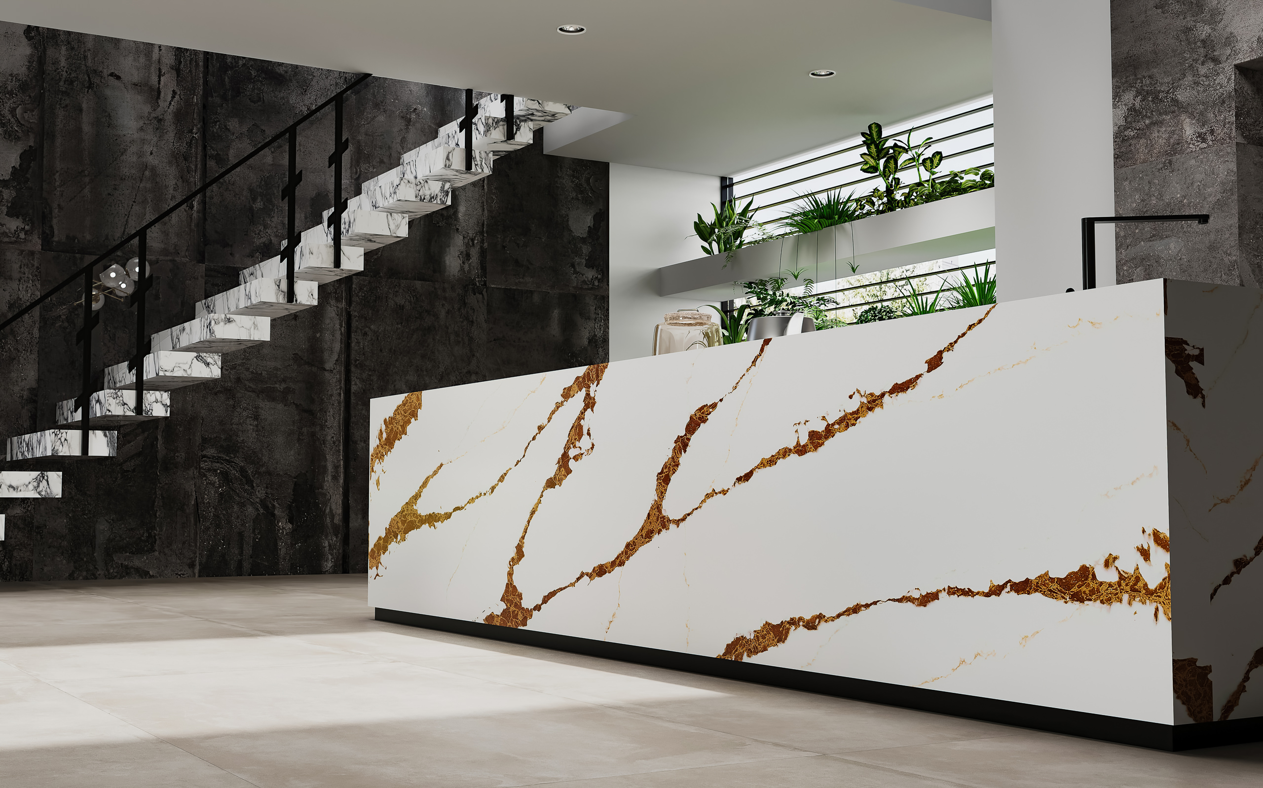 Glitter Lava kitchen london by Planet Marble